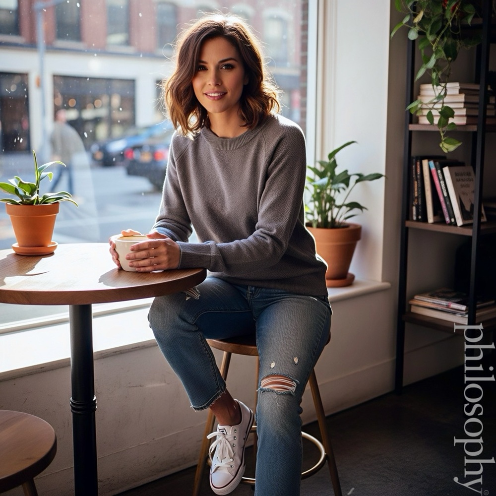 Philosophy gray sweater